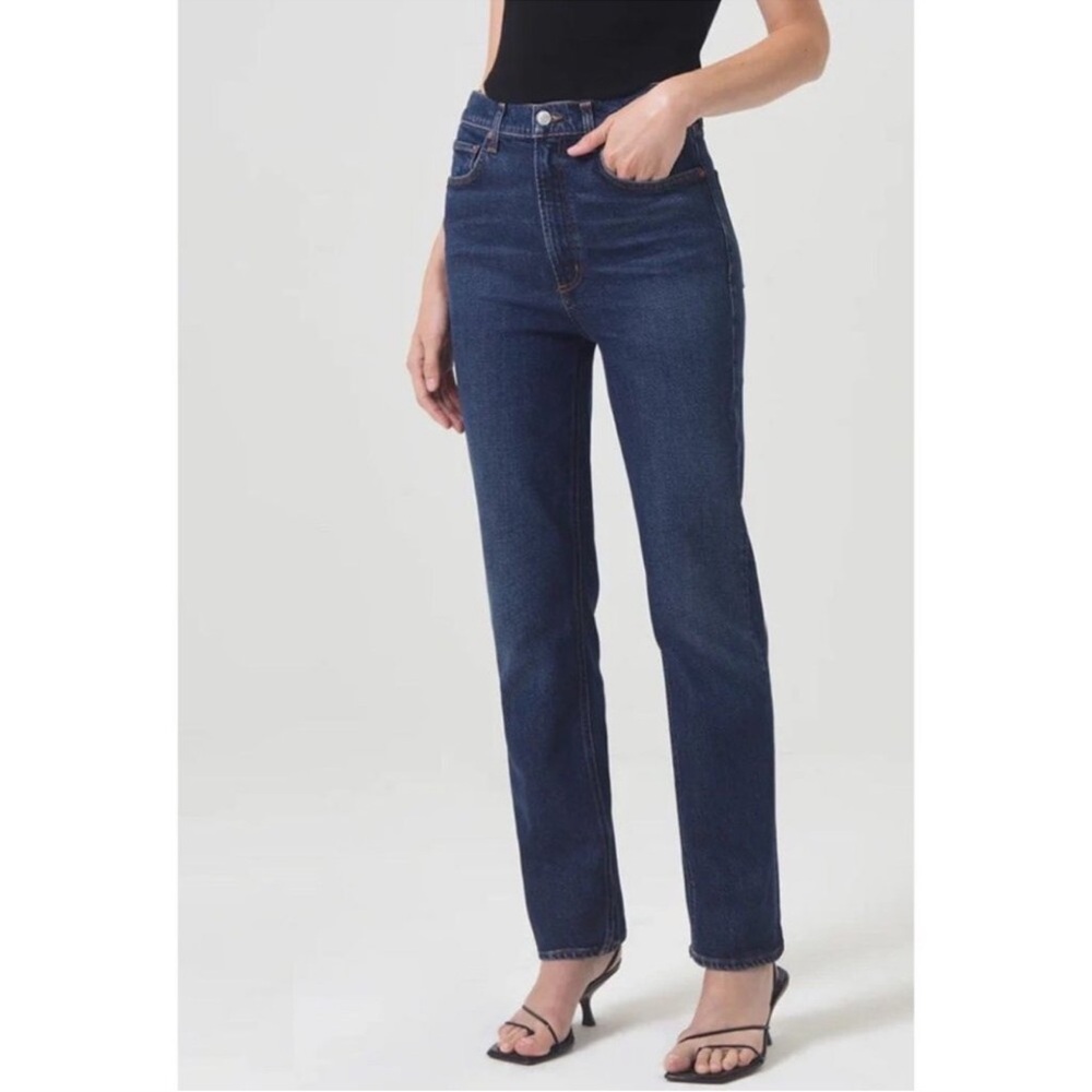Agolde High Rise Stovepipe Straight Jeans 24 NWT